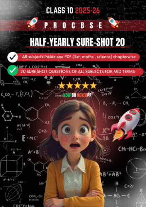 Class 10 sure shot questions for half yearly exams ✨